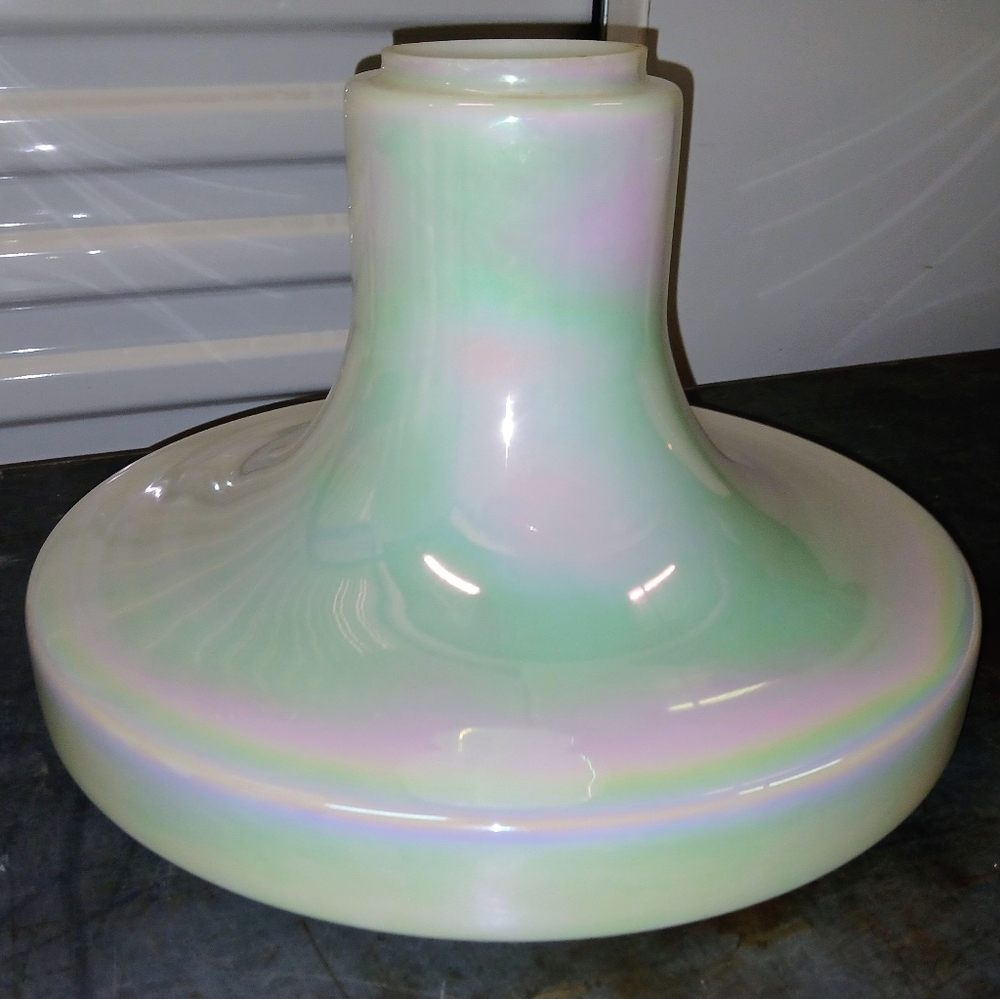 Vintage Opal Pearl Glass Torchiere Glass Lamp Shade